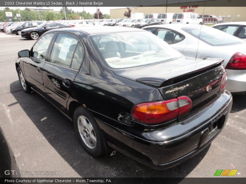 Black / Neutral Beige 2003 Chevrolet Malibu LS Sedan