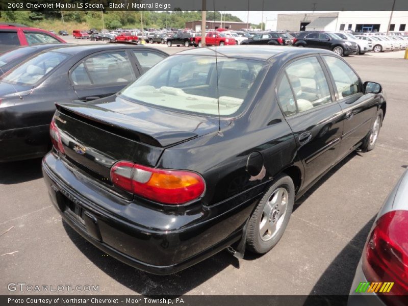 Black / Neutral Beige 2003 Chevrolet Malibu LS Sedan