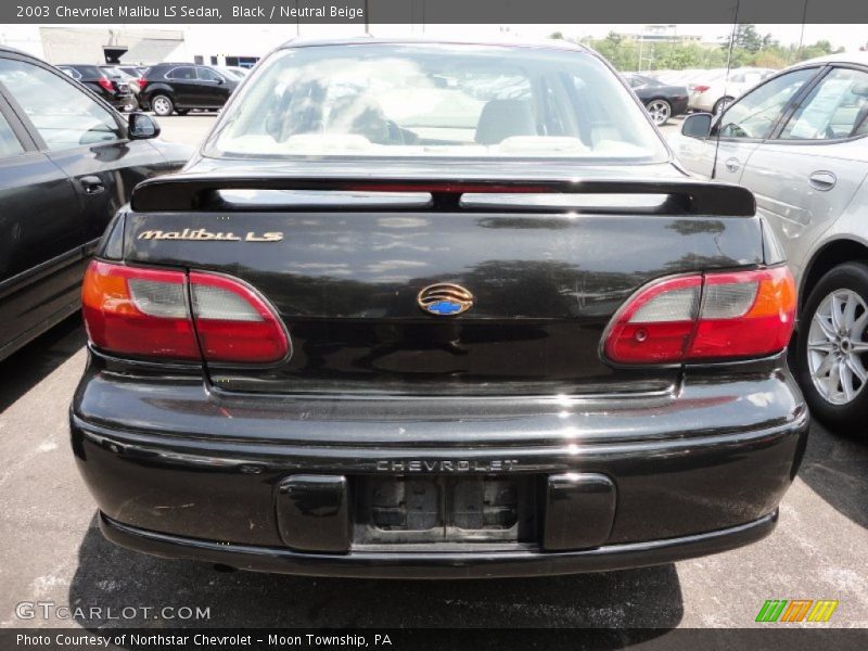 Black / Neutral Beige 2003 Chevrolet Malibu LS Sedan