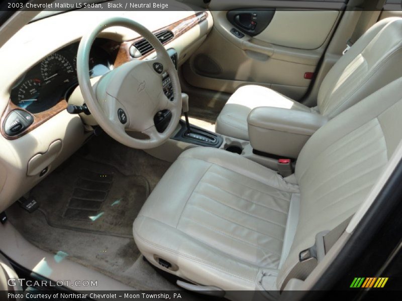 Black / Neutral Beige 2003 Chevrolet Malibu LS Sedan