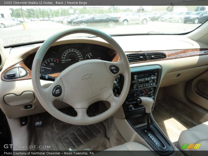 Black / Neutral Beige 2003 Chevrolet Malibu LS Sedan