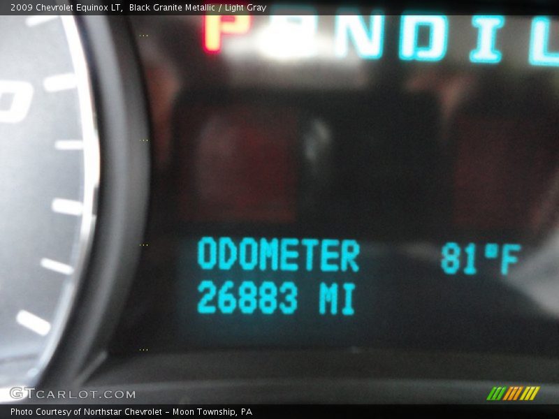 Black Granite Metallic / Light Gray 2009 Chevrolet Equinox LT