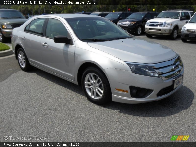 Brilliant Silver Metallic / Medium Light Stone 2010 Ford Fusion S