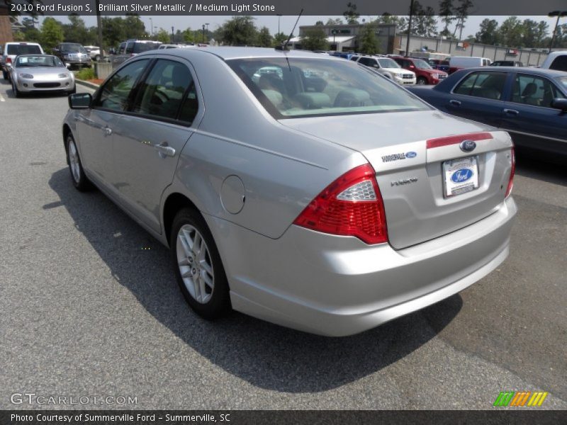 Brilliant Silver Metallic / Medium Light Stone 2010 Ford Fusion S