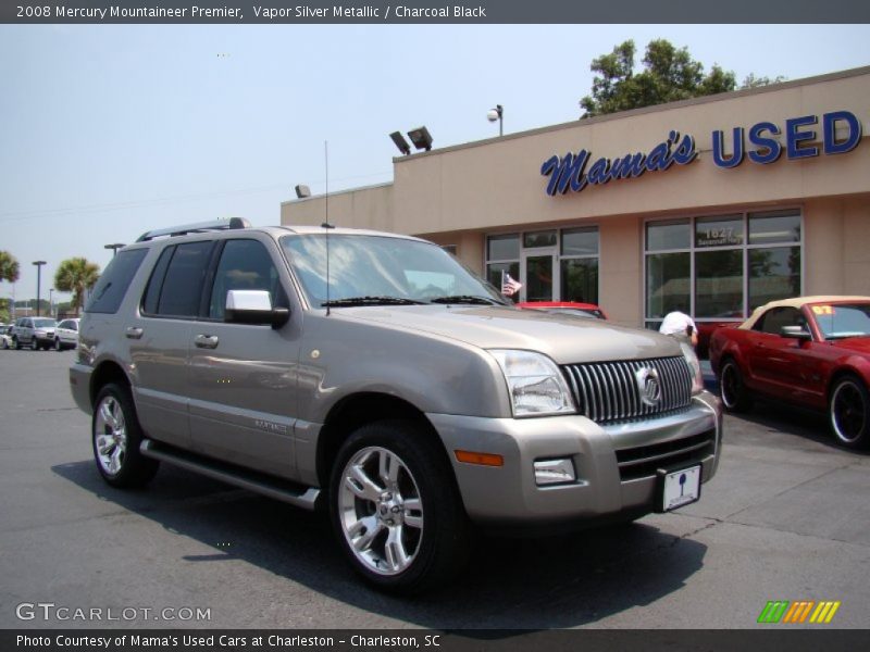 Vapor Silver Metallic / Charcoal Black 2008 Mercury Mountaineer Premier