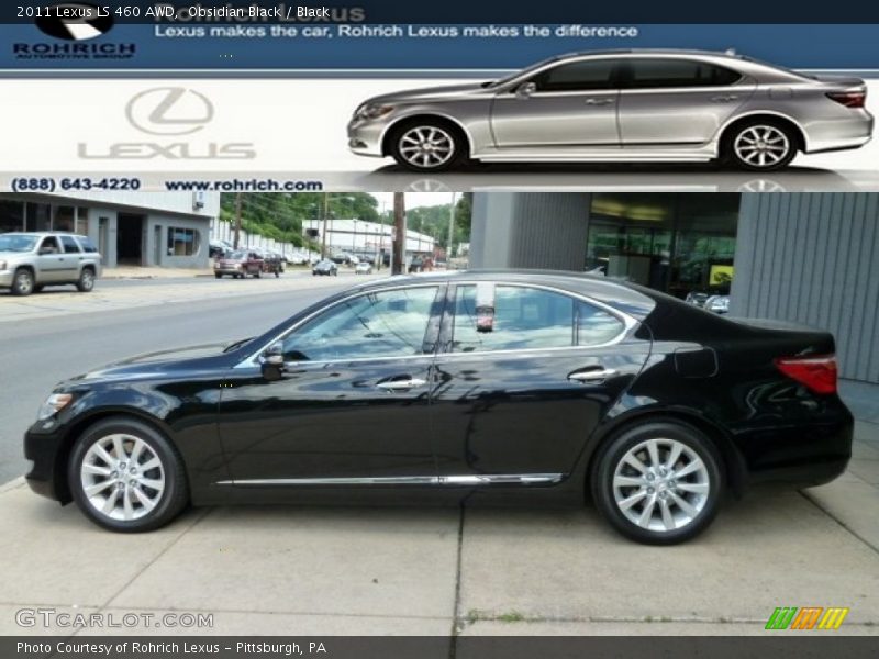 Obsidian Black / Black 2011 Lexus LS 460 AWD