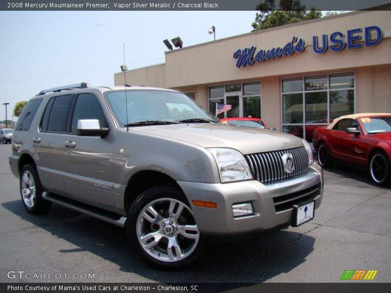 Vapor Silver Metallic / Charcoal Black 2008 Mercury Mountaineer Premier