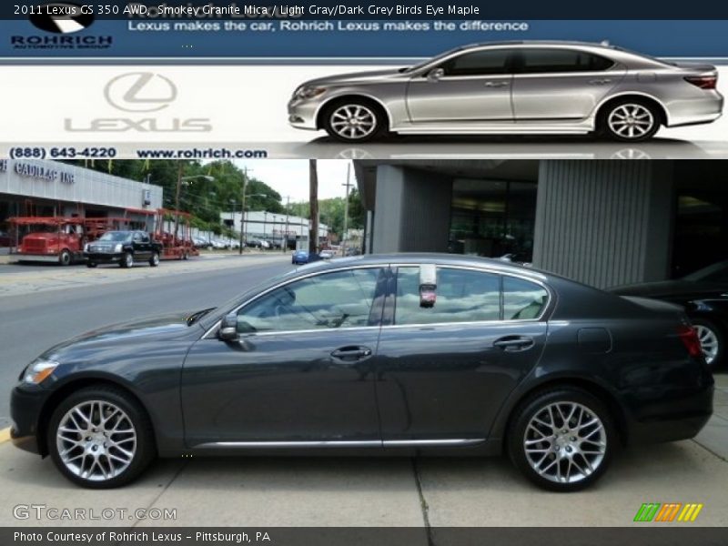 Smokey Granite Mica / Light Gray/Dark Grey Birds Eye Maple 2011 Lexus GS 350 AWD