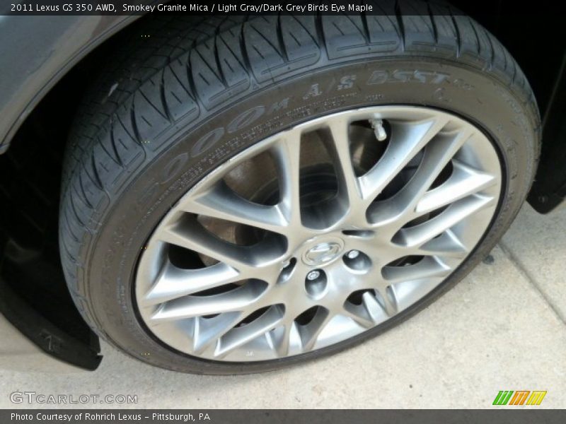 Smokey Granite Mica / Light Gray/Dark Grey Birds Eye Maple 2011 Lexus GS 350 AWD