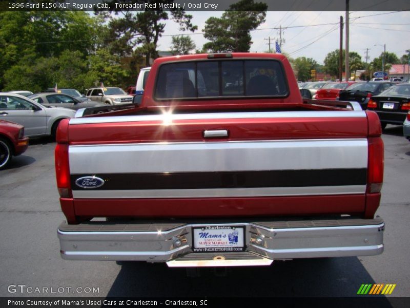 Toreador Red Metallic / Opal Grey 1996 Ford F150 XLT Regular Cab