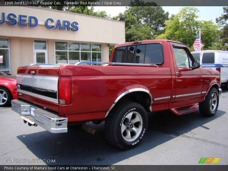 Toreador Red Metallic / Opal Grey 1996 Ford F150 XLT Regular Cab