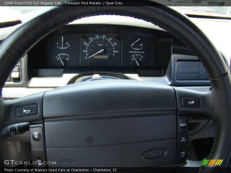 Toreador Red Metallic / Opal Grey 1996 Ford F150 XLT Regular Cab