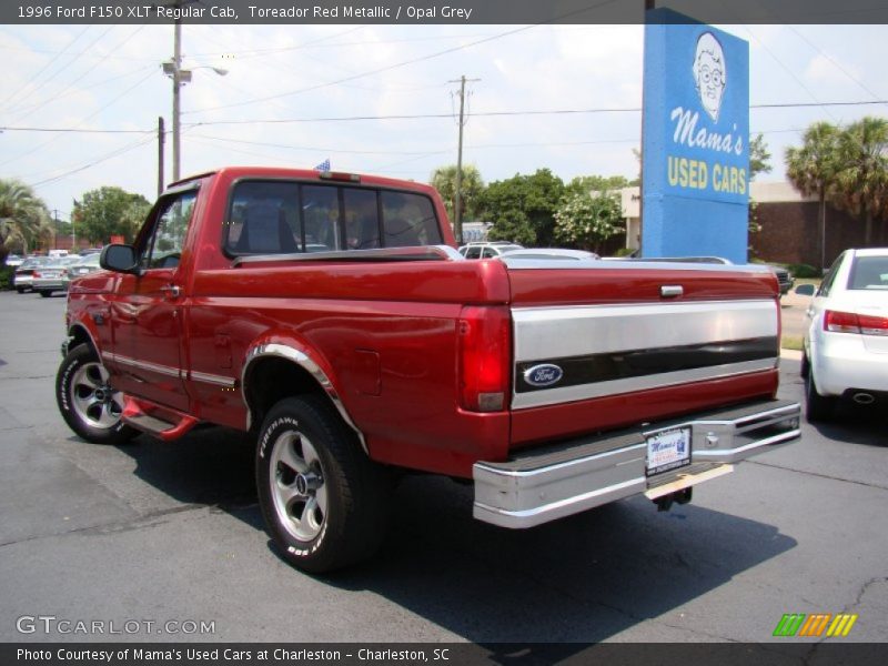 Toreador Red Metallic / Opal Grey 1996 Ford F150 XLT Regular Cab