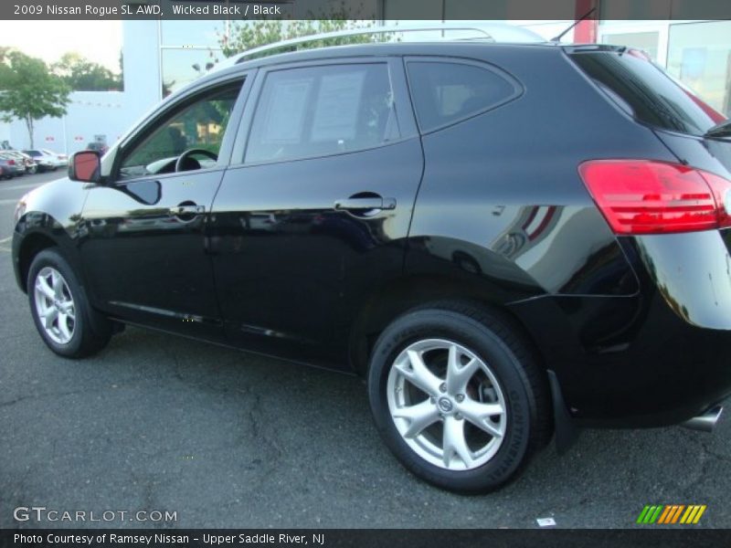 Wicked Black / Black 2009 Nissan Rogue SL AWD