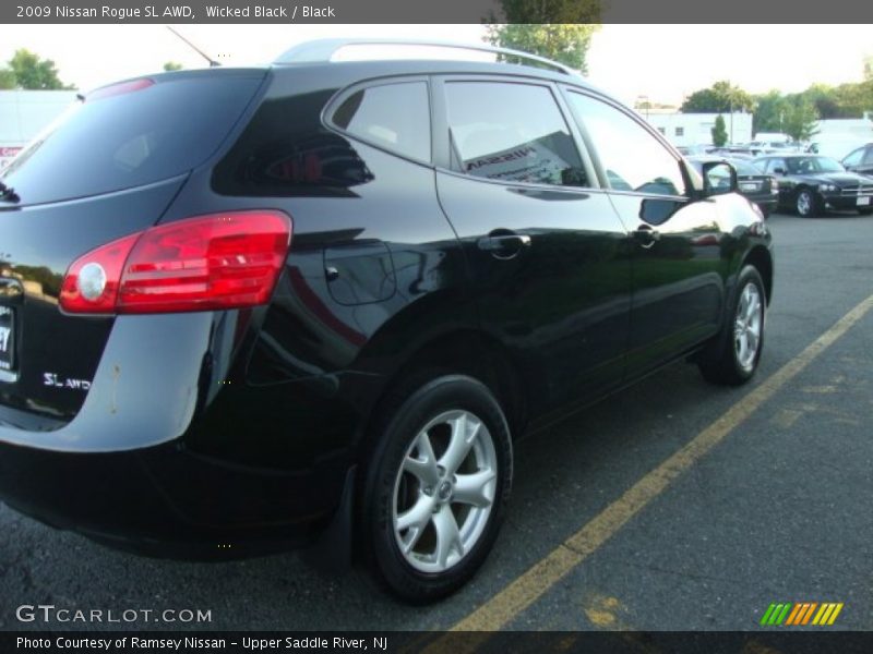 Wicked Black / Black 2009 Nissan Rogue SL AWD