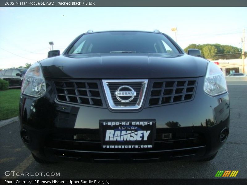 Wicked Black / Black 2009 Nissan Rogue SL AWD