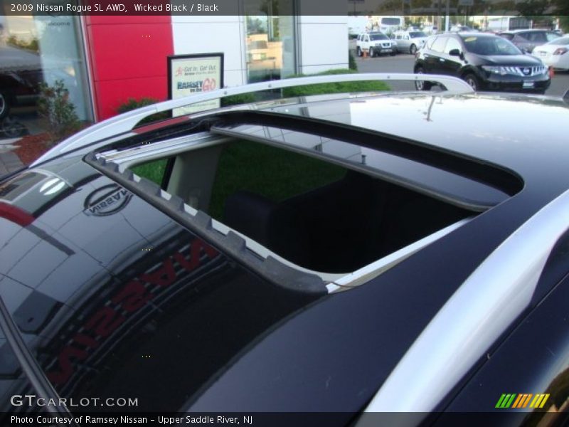 Wicked Black / Black 2009 Nissan Rogue SL AWD