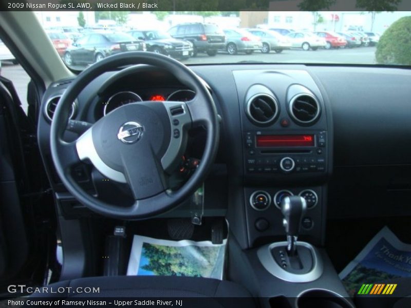 Wicked Black / Black 2009 Nissan Rogue SL AWD