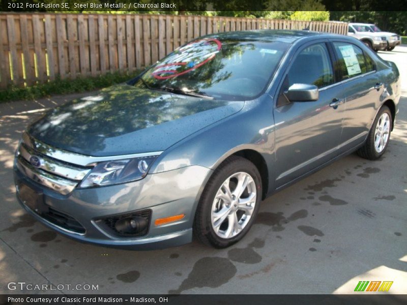 Steel Blue Metallic / Charcoal Black 2012 Ford Fusion SE