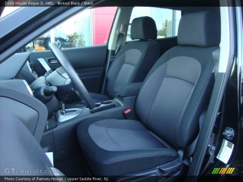 Wicked Black / Black 2009 Nissan Rogue SL AWD