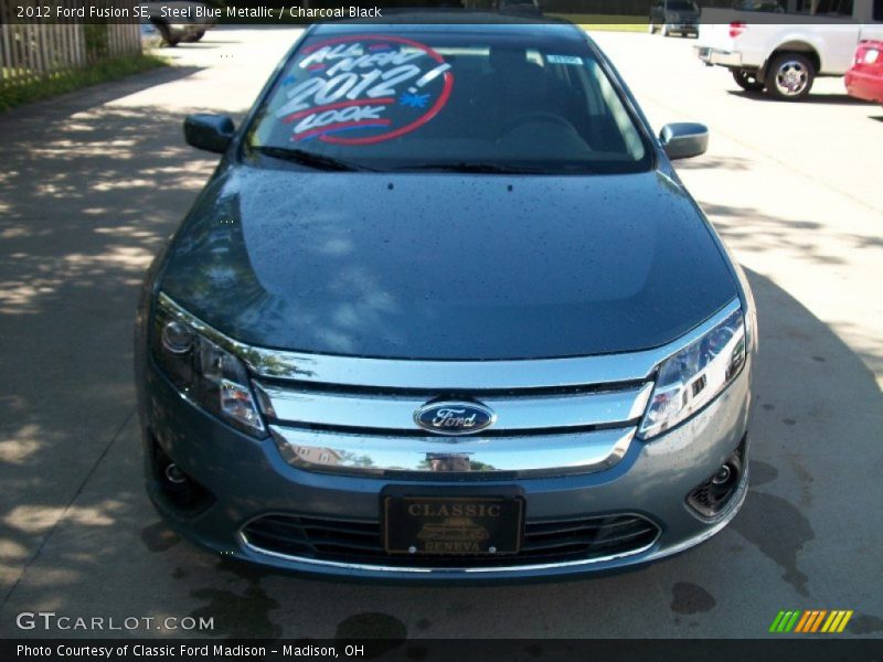 Steel Blue Metallic / Charcoal Black 2012 Ford Fusion SE