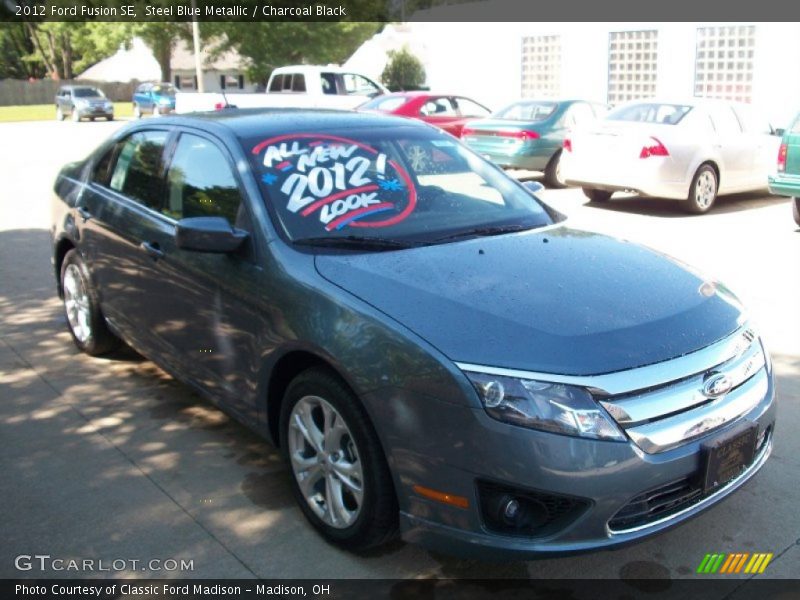 Steel Blue Metallic / Charcoal Black 2012 Ford Fusion SE