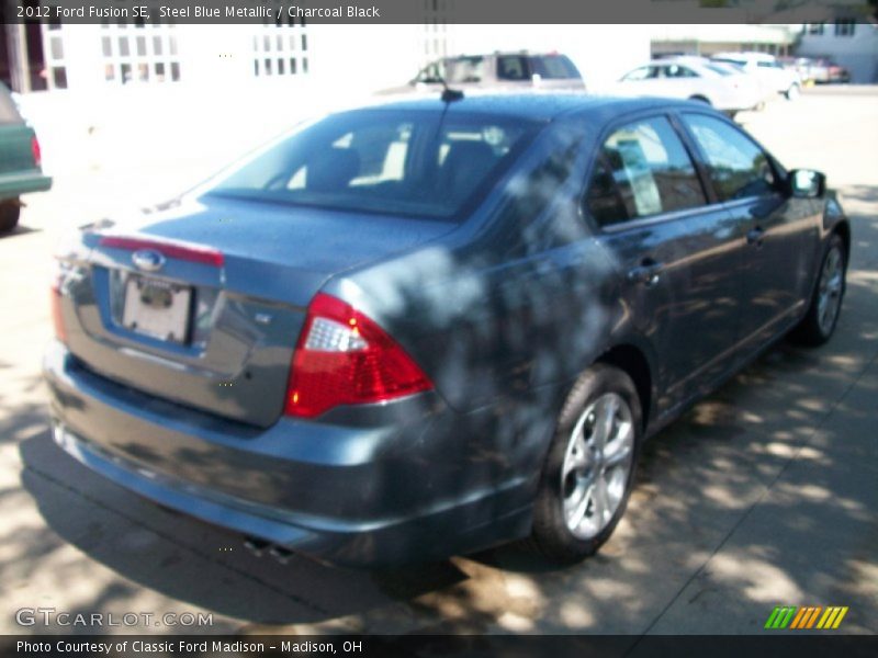 Steel Blue Metallic / Charcoal Black 2012 Ford Fusion SE
