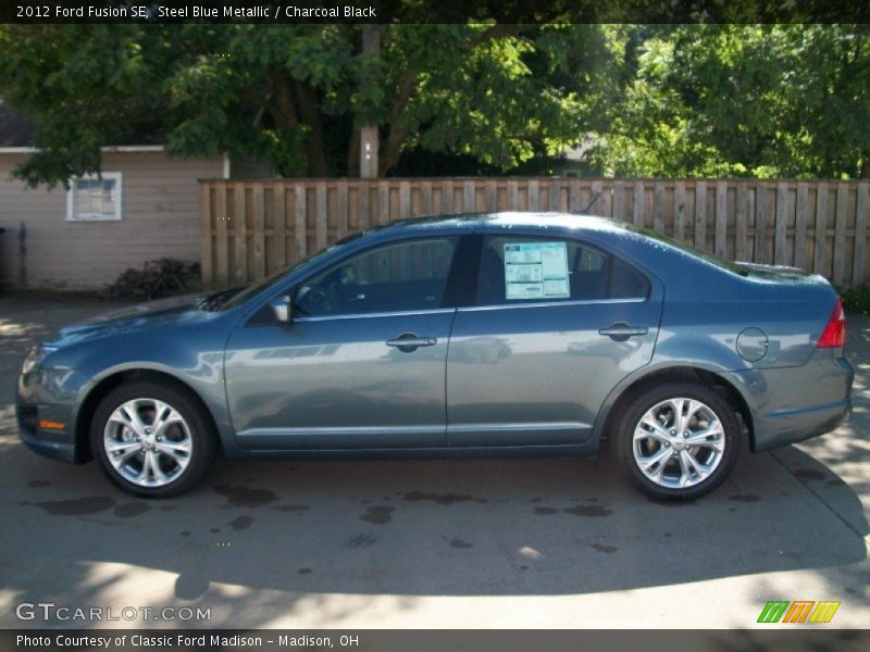 Steel Blue Metallic / Charcoal Black 2012 Ford Fusion SE