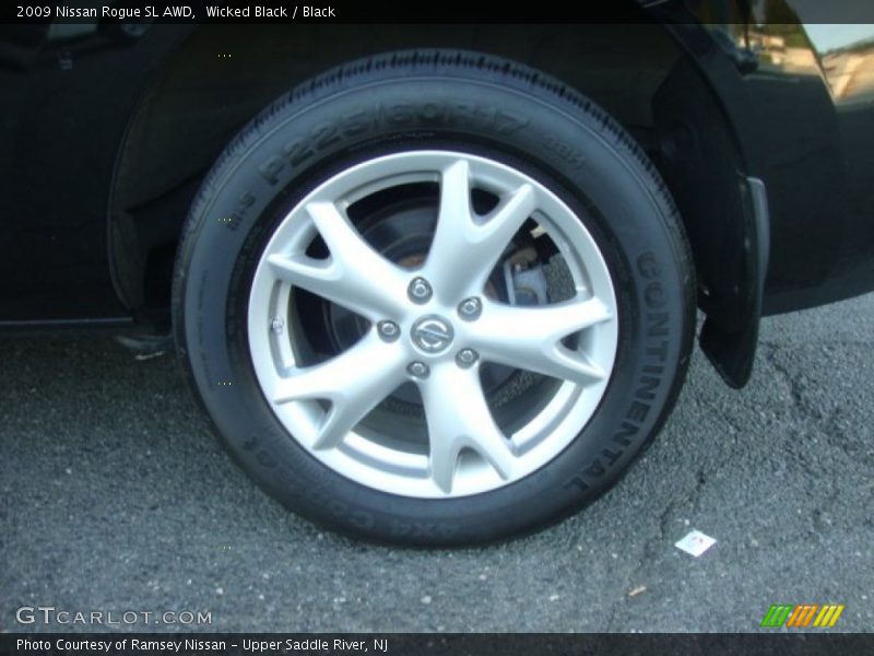 Wicked Black / Black 2009 Nissan Rogue SL AWD