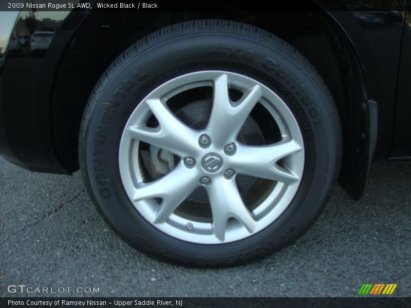 Wicked Black / Black 2009 Nissan Rogue SL AWD