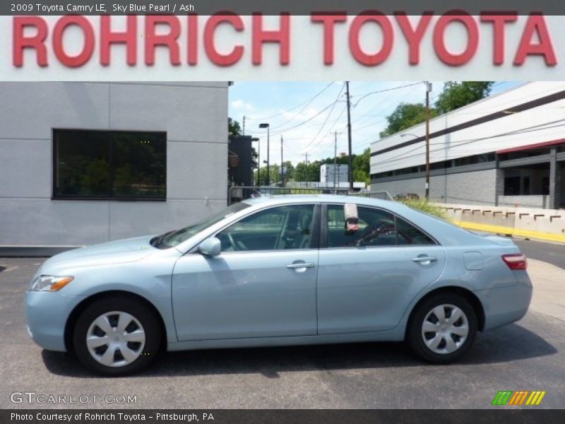 Sky Blue Pearl / Ash 2009 Toyota Camry LE