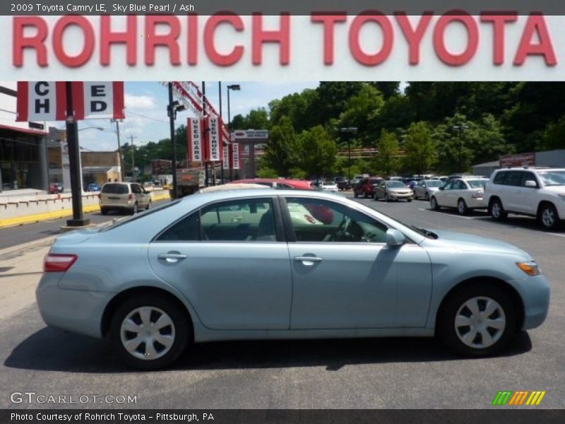 Sky Blue Pearl / Ash 2009 Toyota Camry LE