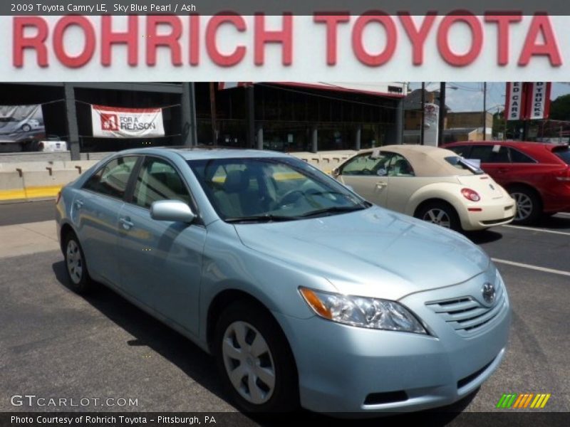 Sky Blue Pearl / Ash 2009 Toyota Camry LE