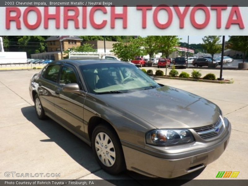 Bronzemist Metallic / Neutral Beige 2003 Chevrolet Impala