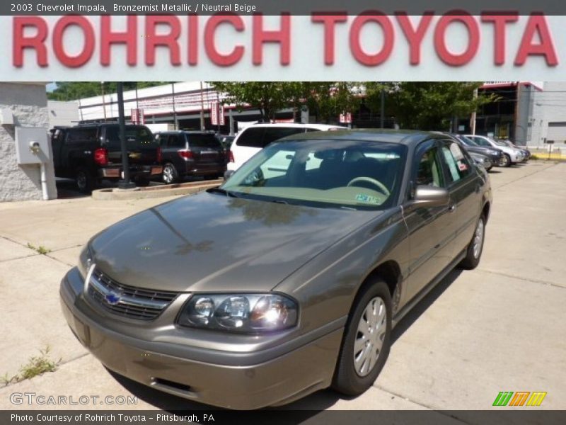 Bronzemist Metallic / Neutral Beige 2003 Chevrolet Impala