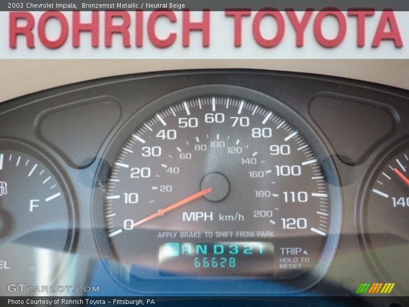 Bronzemist Metallic / Neutral Beige 2003 Chevrolet Impala