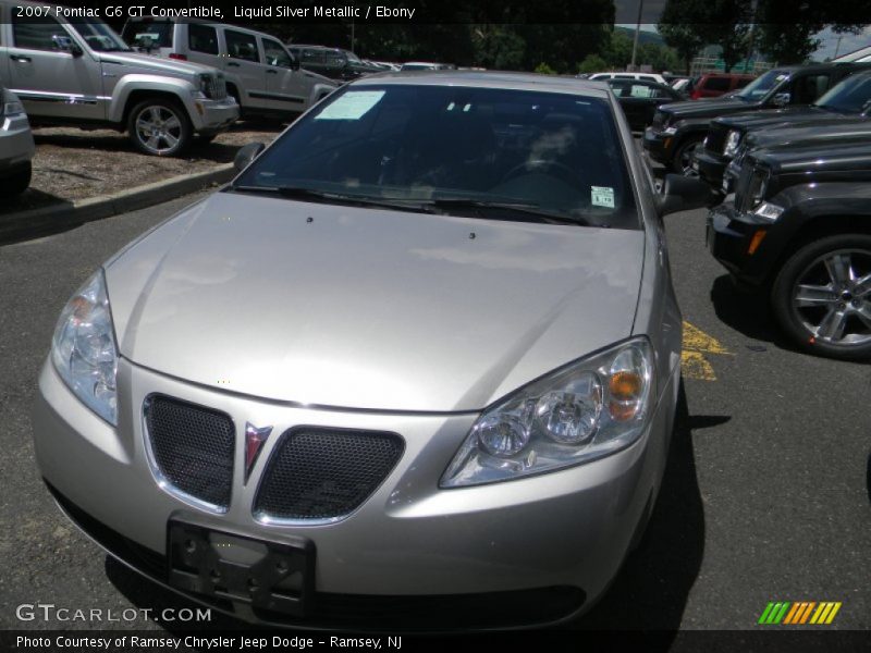 Liquid Silver Metallic / Ebony 2007 Pontiac G6 GT Convertible