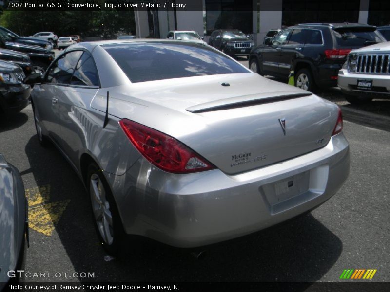 Liquid Silver Metallic / Ebony 2007 Pontiac G6 GT Convertible