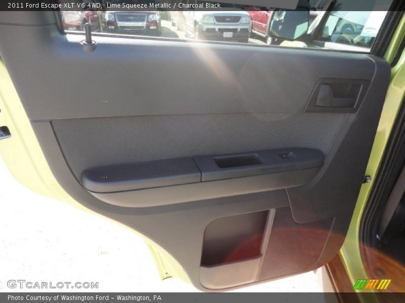 Lime Squeeze Metallic / Charcoal Black 2011 Ford Escape XLT V6 4WD