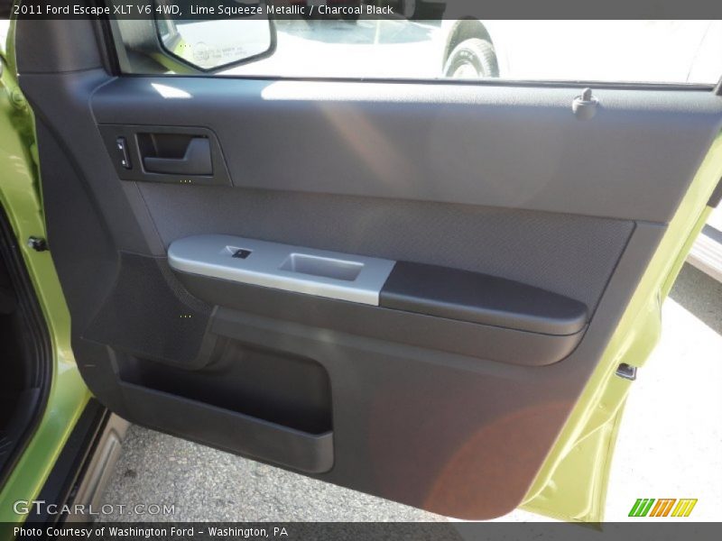 Lime Squeeze Metallic / Charcoal Black 2011 Ford Escape XLT V6 4WD