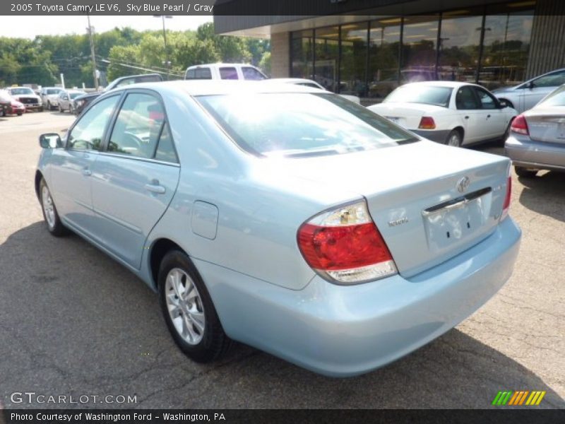 Sky Blue Pearl / Gray 2005 Toyota Camry LE V6