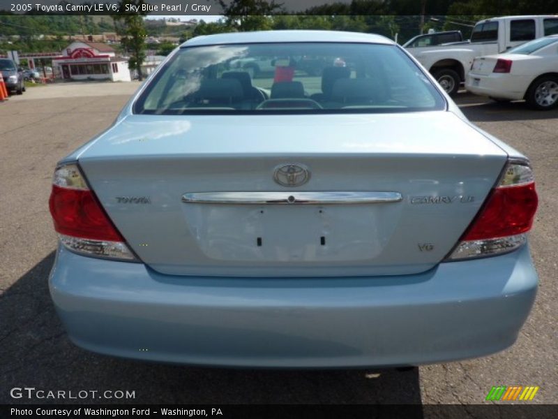 Sky Blue Pearl / Gray 2005 Toyota Camry LE V6