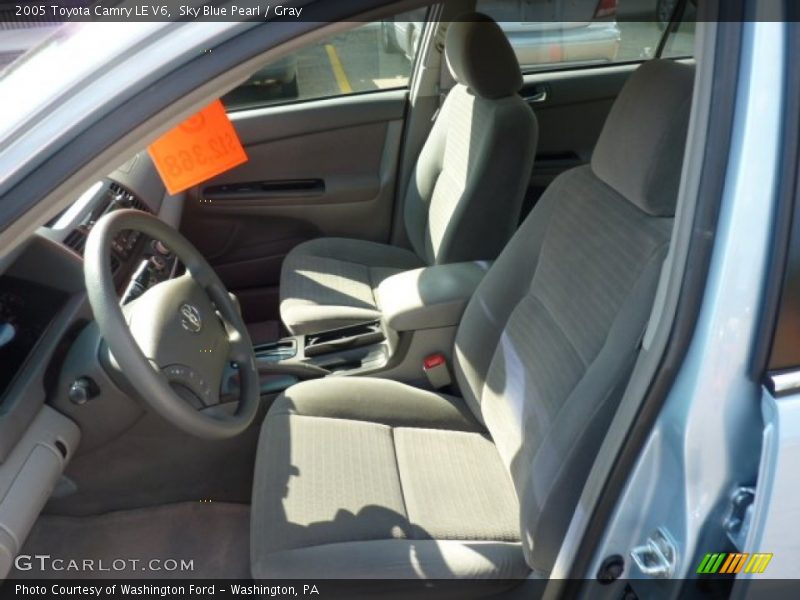 Sky Blue Pearl / Gray 2005 Toyota Camry LE V6
