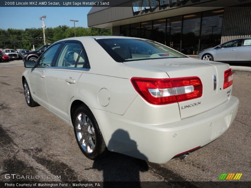 Light Sage Metallic / Sand 2008 Lincoln MKZ AWD Sedan
