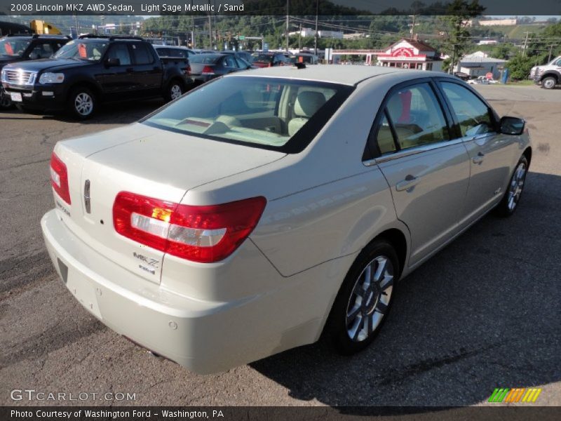 Light Sage Metallic / Sand 2008 Lincoln MKZ AWD Sedan
