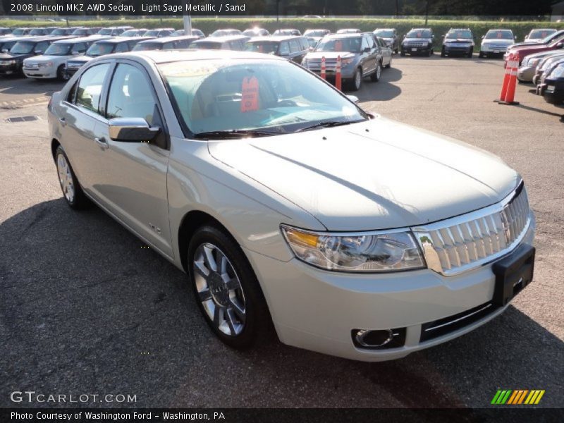 Light Sage Metallic / Sand 2008 Lincoln MKZ AWD Sedan