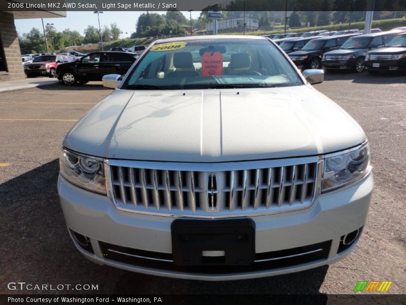 Light Sage Metallic / Sand 2008 Lincoln MKZ AWD Sedan