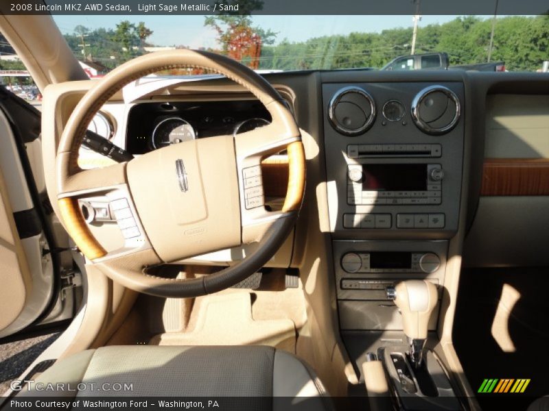 Light Sage Metallic / Sand 2008 Lincoln MKZ AWD Sedan