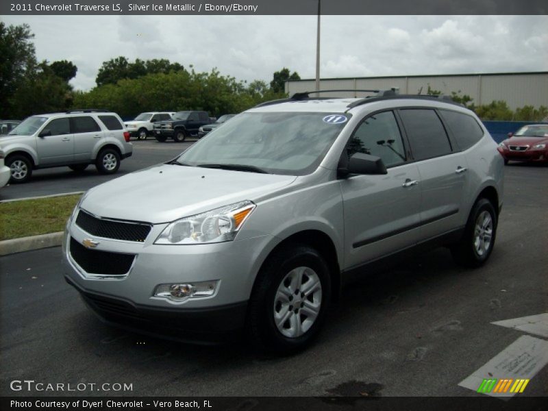 Silver Ice Metallic / Ebony/Ebony 2011 Chevrolet Traverse LS