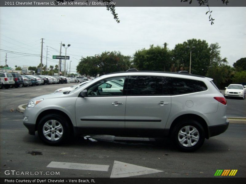 Silver Ice Metallic / Ebony/Ebony 2011 Chevrolet Traverse LS